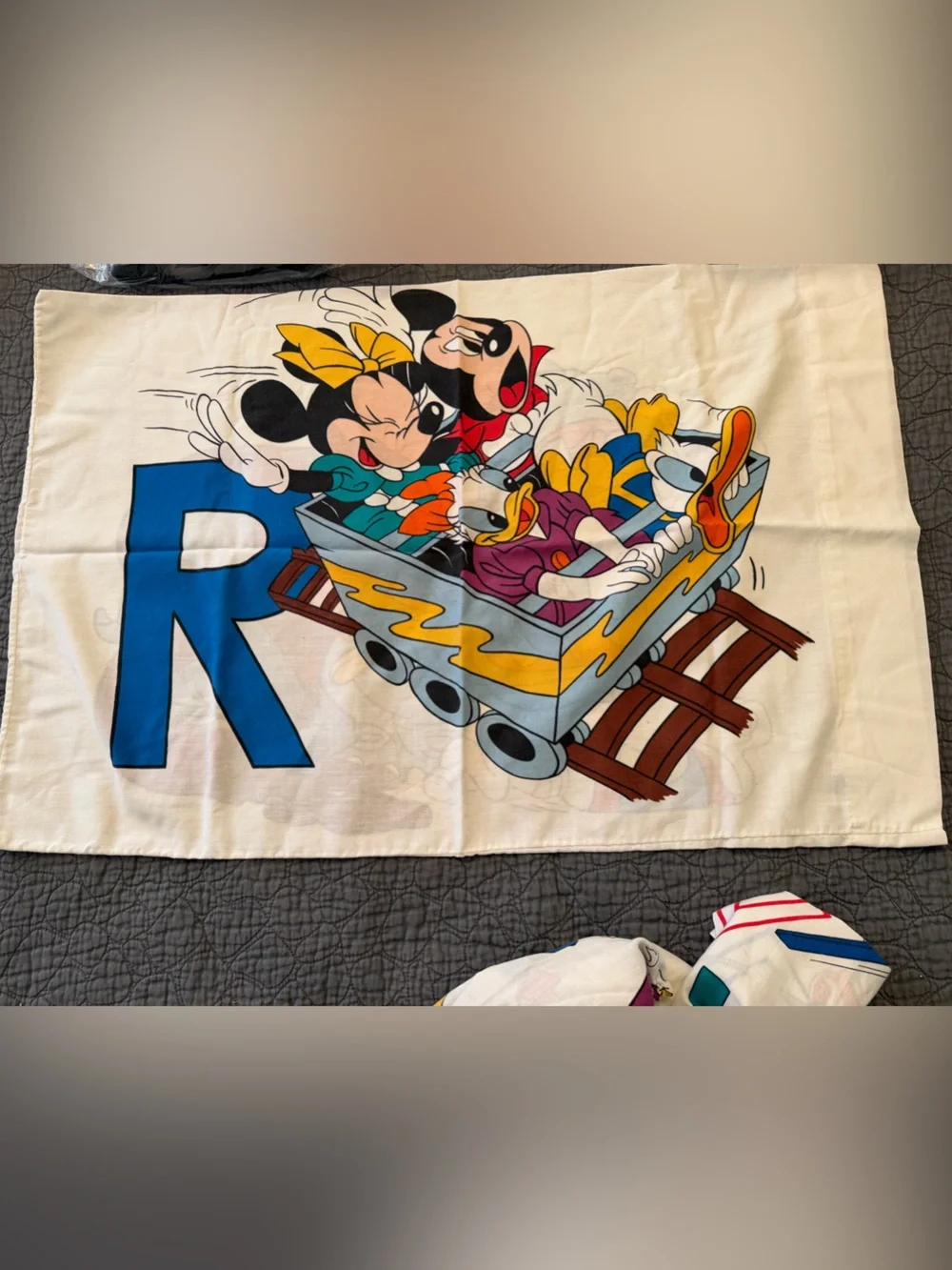 90’s Disney Alphabet Fitted sheet and pillow case Mickey and pals kids sheets